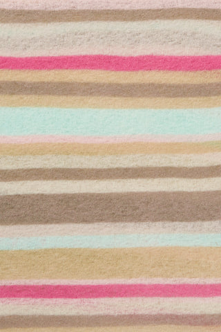 Kaschmirschal Rainbow Dessert Türkis – mehrfarbig gestreift, 100 % Cashmere | PURSCHOEN