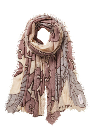 Kaschmirschal Himmelsflug Grey-Dreams – bedruckt, 100 % Cashmere | PURSCHOEN