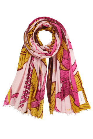 Kaschmirschal gewebt Flamingo Sweet Dreams – bedruckt, 100 % Cashmere | PURSCHOEN