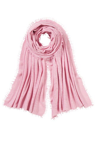 Kaschmirschal Galactic Stars Deep Rose – Lurex-Glanz, 100 % Cashmere | PURSCHOEN