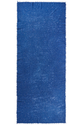 Kaschmirschal Galactic Stars Jeans – Lurex-Glanz, 100 % Cashmere | PURSCHOEN