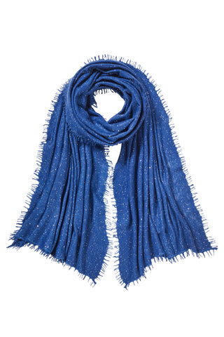 Kaschmirschal Galactic Stars Jeans – Lurex-Glanz, 100 % Cashmere | PURSCHOEN