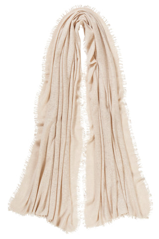 Kaschmirschal Galactic Stars Hell Beige – Lurex-Glanz, 100 % Cashmere | PURSCHOEN