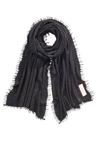 Kaschmirschal Galactic Stars Black – Lurex-Glanz, 100 % Cashmere | PURSCHOEN