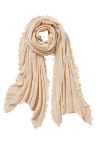 Kaschmirschal Hell Beige – einfarbig, 100 % Cashmere | PURSCHOEN