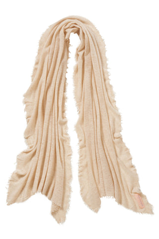 Kaschmirschal Hell Beige – einfarbig, 100 % Cashmere | PURSCHOEN