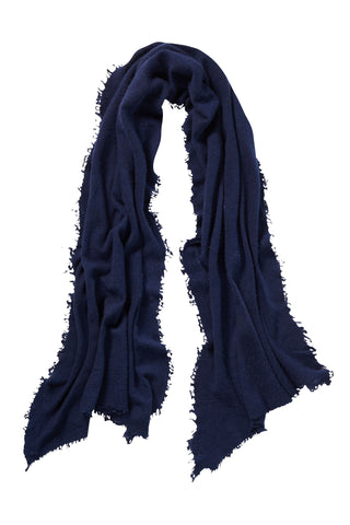 Kaschmirschal Navy Blue – einfarbig, 100 % Cashmere | PURSCHOEN