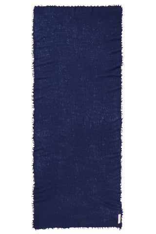 Kaschmirschal Navy Blue – einfarbig, 100 % Cashmere | PURSCHOEN