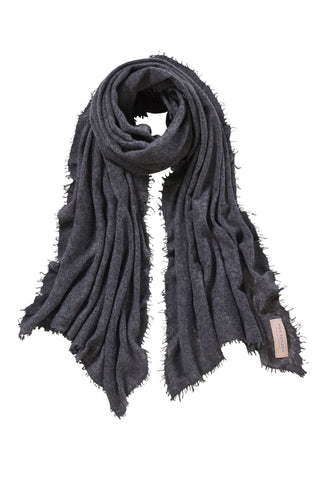 Kaschmirschal Anthrazit – einfarbig, 100 % Cashmere | PURSCHOEN