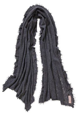 Kaschmirschal Anthrazit – einfarbig, 100 % Cashmere | PURSCHOEN