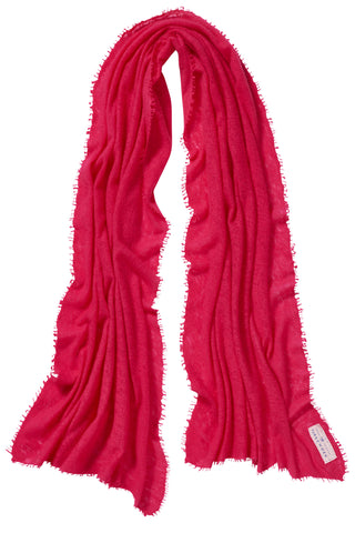 Kaschmirschal Himbeere – einfarbig, 100 % Cashmere | PURSCHOEN