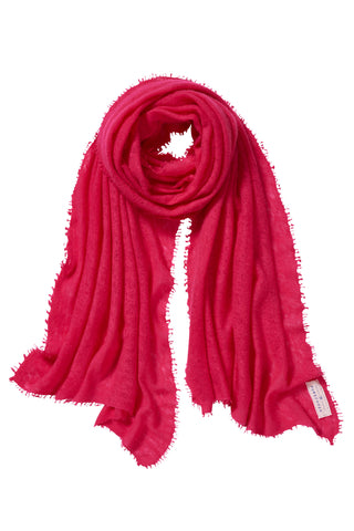 Kaschmirschal Himbeere – einfarbig, 100 % Cashmere | PURSCHOEN