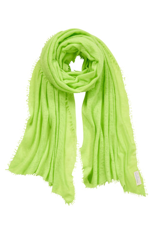 Kaschmirschal Lime – einfarbig, 100 % Cashmere | PURSCHOEN