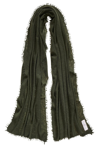 Kaschmirschal Military Dark – einfarbig, 100 % Cashmere | PURSCHOEN