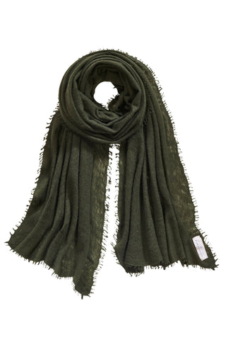 Kaschmirschal Military Dark – einfarbig, 100 % Cashmere | PURSCHOEN
