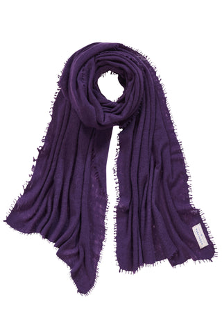 Kaschmirschal Blackberry – einfarbig, 100 % Cashmere | PURSCHOEN