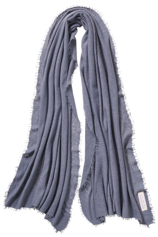 Kaschmirschal Asphalt – einfarbig, 100 % Cashmere | PURSCHOEN