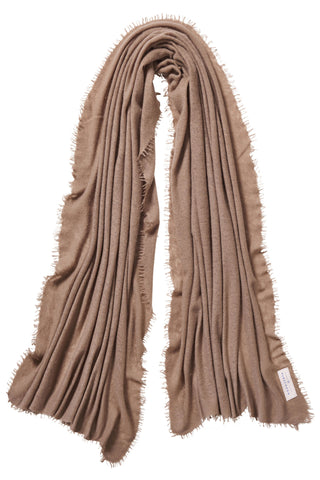 Kaschmirschal Schlamm – einfarbig, 100 % Cashmere | PURSCHOEN