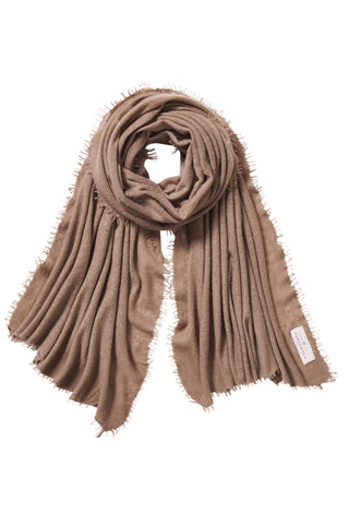 Kaschmirschal Schlamm – einfarbig, 100 % Cashmere | PURSCHOEN