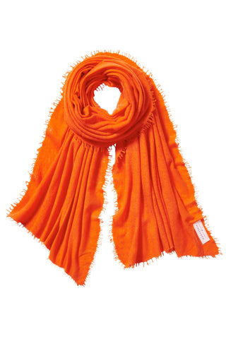Kaschmirschal Sanddorn – einfarbig, 100 % Cashmere | PURSCHOEN