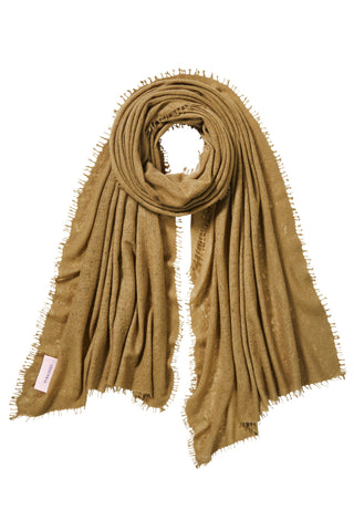 Kaschmirschal Oliv – einfarbig, 100 % Cashmere | PURSCHOEN