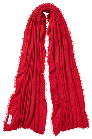 Kaschmirschal Lava Red – einfarbig, 100 % Cashmere | PURSCHOEN
