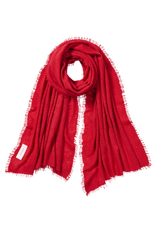 Kaschmirschal Lava Red – einfarbig, 100 % Cashmere | PURSCHOEN