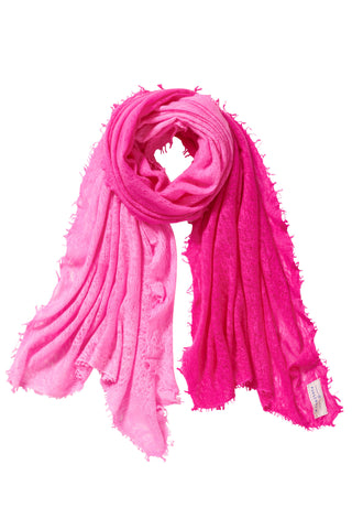 Kaschmirschal Ombre Pink Puder Pink – Ombré-Farbverlauf, 100 % Cashmere | PURSCHOEN