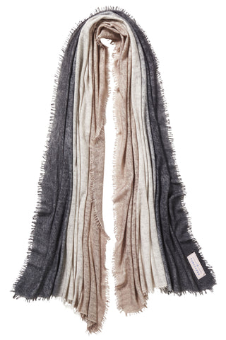 Kaschmirschal Ombre Black Forest – Ombré-Farbverlauf, 100 % Cashmere | PURSCHOEN
