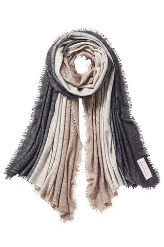 Kaschmirschal Ombre Black Forest – Ombré-Farbverlauf, 100 % Cashmere | PURSCHOEN