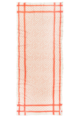 Kaschmirschal Diamond Aprikose Natural – bedruckt, 100 % Cashmere | PURSCHOEN