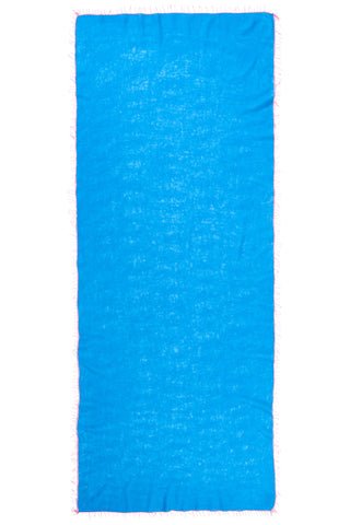 Kaschmirschal Swimming Pool Fransen Flamingo – einfarbig, 100 % Cashmere | PURSCHOEN
