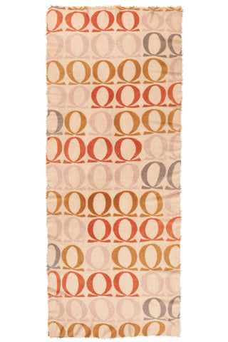 Kaschmirschal Logo Love BigO Sand – bedruckt, 100 % Cashmere | PURSCHOEN