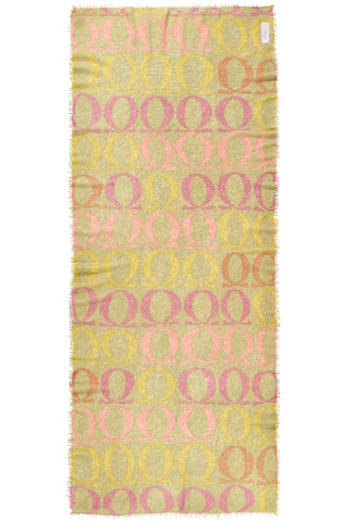 Kaschmirschal Logo Love BigO Puder Millli – bedruckt, 100 % Cashmere | PURSCHOEN