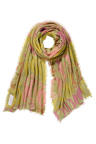 Kaschmirschal Logo Love BigO Puder Millli – bedruckt, 100 % Cashmere | PURSCHOEN