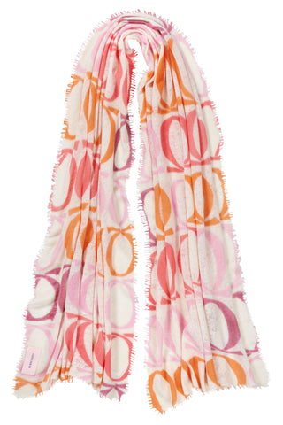 Kaschmirschal Logo Love BigO Multi 2 – bedruckt, 100 % Cashmere | PURSCHOEN