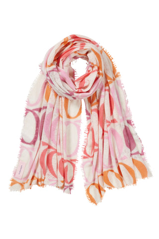 Kaschmirschal Logo Love BigO Multi 2 – bedruckt, 100 % Cashmere | PURSCHOEN