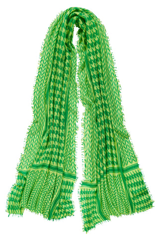 Kaschmirschal Milano Lime Limette – bedruckt, 100 % Cashmere | PURSCHOEN