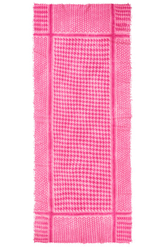 Kaschmirschal Milano Flamingo Neon Pink – bedruckt, 100 % Cashmere | PURSCHOEN