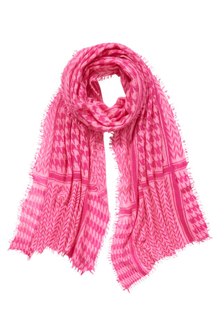 Kaschmirschal Milano Flamingo Neon Pink – bedruckt, 100 % Cashmere | PURSCHOEN