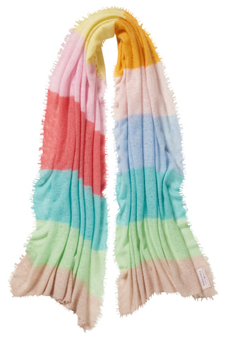 Kaschmirschal Rainbow Stripes 7 – bedruckt, 100 % Cashmere | PURSCHOEN