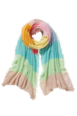 Kaschmirschal Rainbow Stripes 7 – bedruckt, 100 % Cashmere | PURSCHOEN