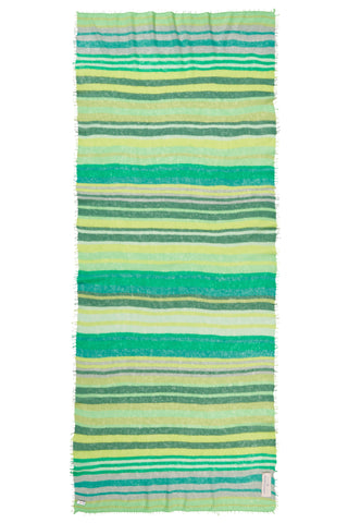 Kaschmirschal Rainbow Green Dream – bedruckt, 100 % Cashmere | PURSCHOEN