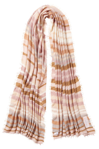 Kaschmirschal Rainbow Brown Dream – bedruckt, 100 % Cashmere | PURSCHOEN