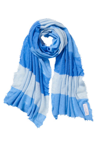 Kaschmirschal Block 3 Sky Blue – bedruckt, 100 % Cashmere | PURSCHOEN