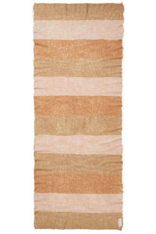 Kaschmirschal Block 3 Camel – bedruckt, 100 % Cashmere | PURSCHOEN