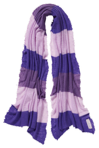 Kaschmirschal Block 3 Pflaume – bedruckt, 100 % Cashmere | PURSCHOEN