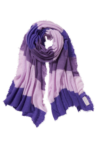 Kaschmirschal Block 3 Pflaume – bedruckt, 100 % Cashmere | PURSCHOEN