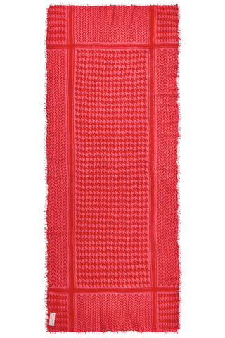 Kaschmirschal Milano Melone Chili Red – bedruckt, 100 % Cashmere | PURSCHOEN