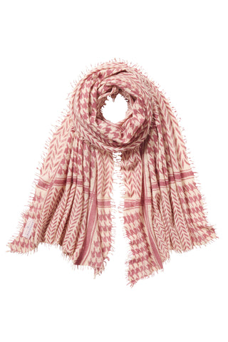 Kaschmirschal Milano Antik Rosa Sand – bedruckt, 100 % Cashmere | PURSCHOEN